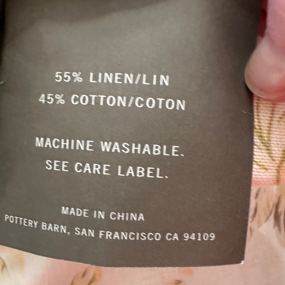 (2) Pottery Barn Hayden Stone Pipe Covers with Inserts Cotton Linen Floral - Picture 10 of 13